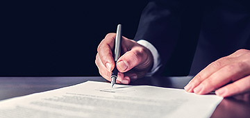 Visuel page Déclaration de résidence fiscale - Personne signant un contrat